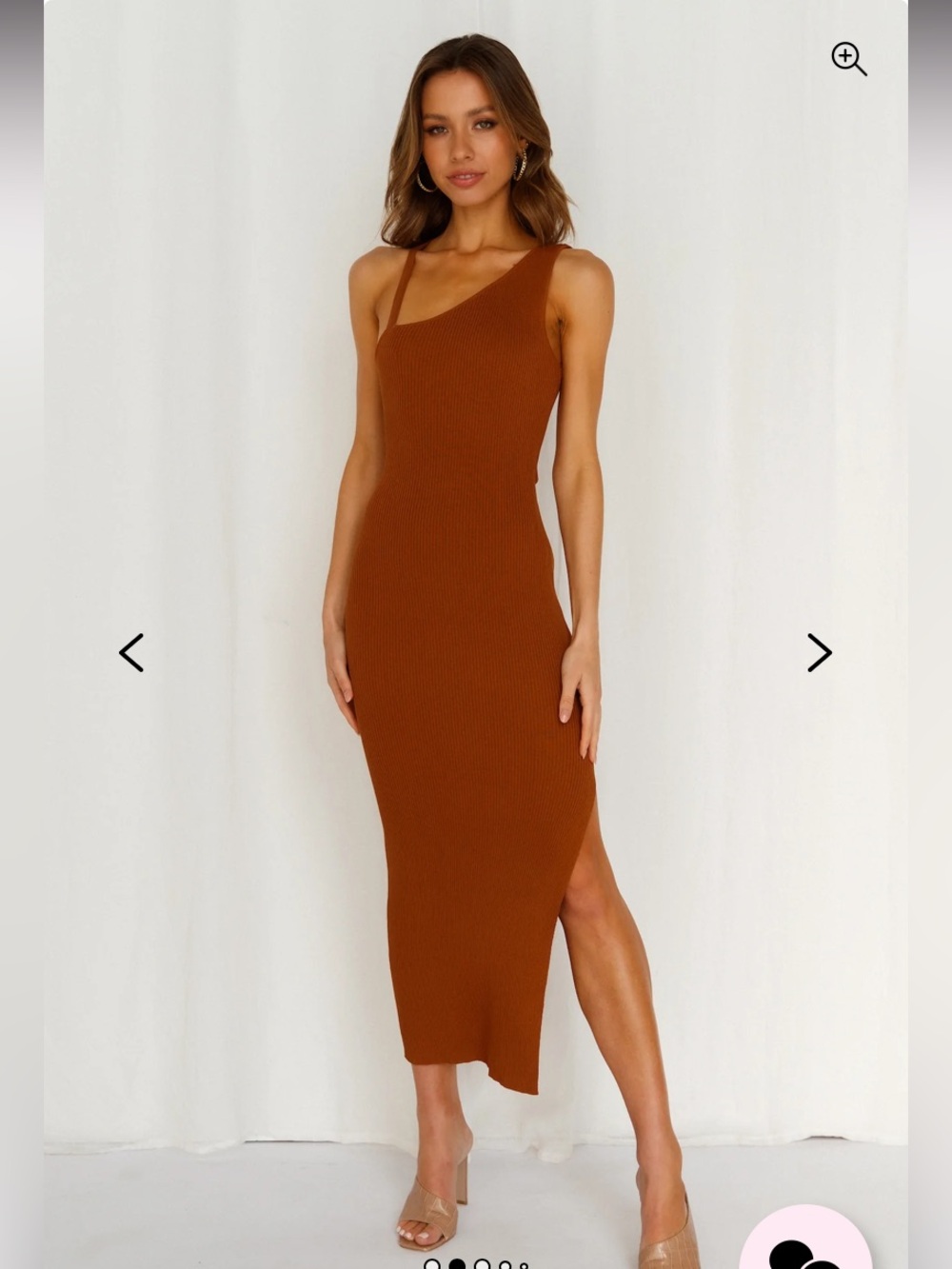 HELLO MOLLY MAXI DRESS NEW NWT BROWN RUST xsmal small